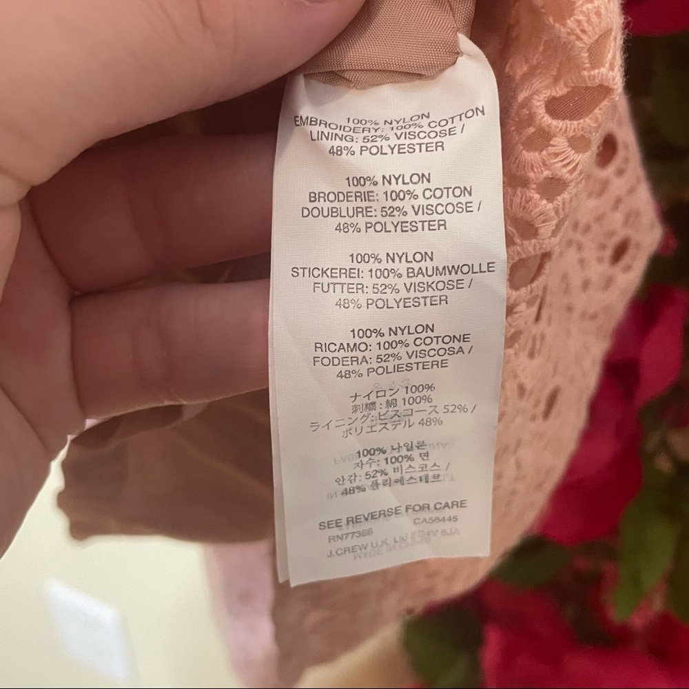 J.Crew Anna Dress in Organza Pink Eyelet Size 4 - Picture 6 of 11
